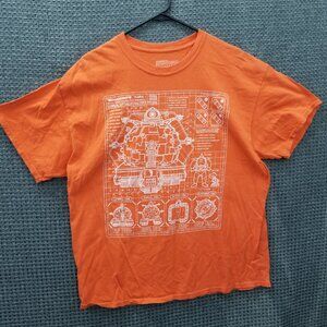 Lootwear Teenage Mutant Ninja Turtle Shirt Orange Men's XL